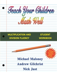 Teach Your Children Math Well - Multiplication and Division Fluency Student Workbook cover image