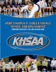 2023 KHSAA Volleyball State Tournament Program (B&W) cover image